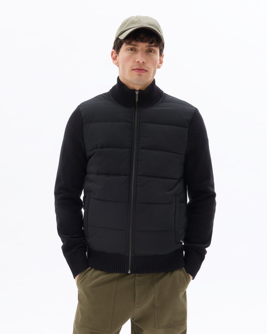 Regular Fit 100% Cotton High Neck Sweater - Black