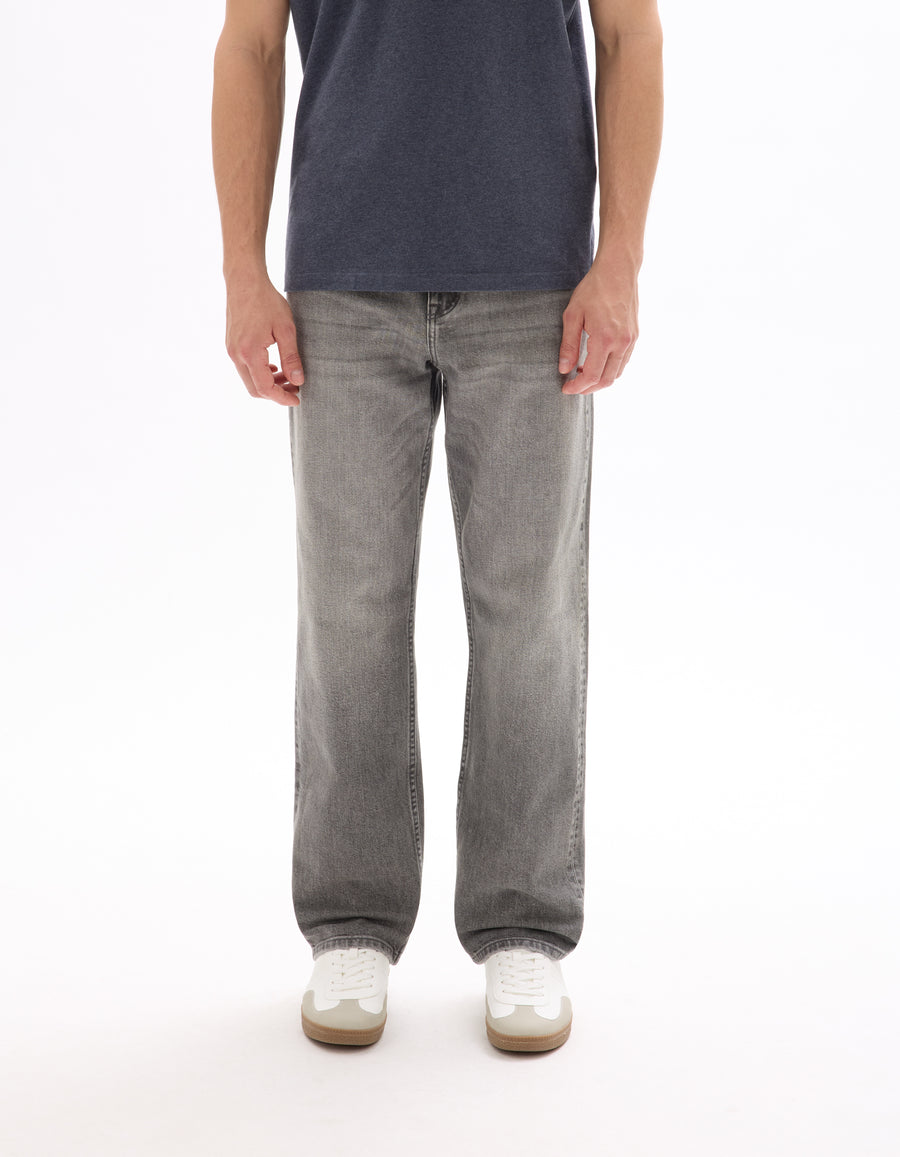 Loose Fit 100% Cotton Jeans - Grey