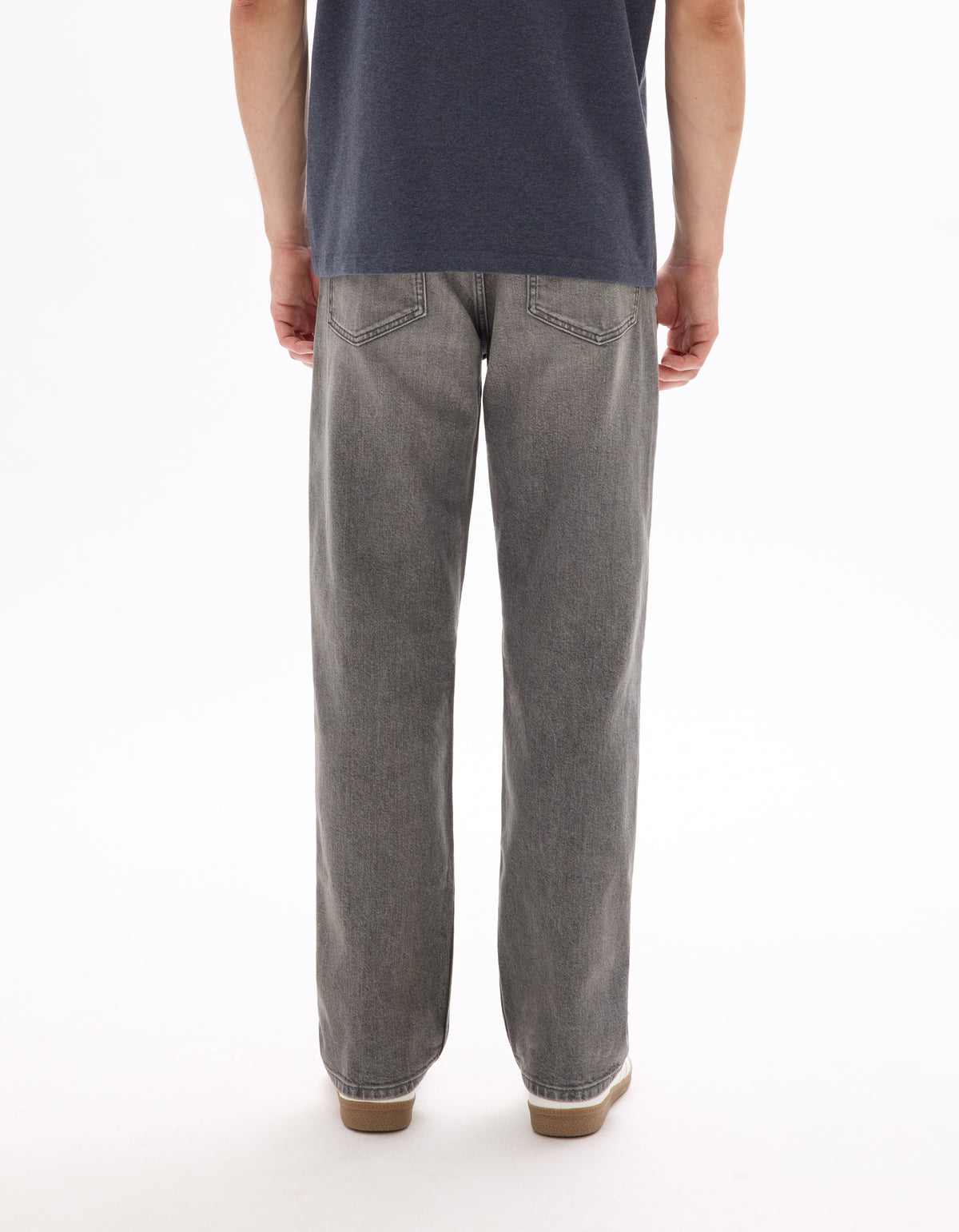 Loose Fit 100% Cotton Jeans - Grey