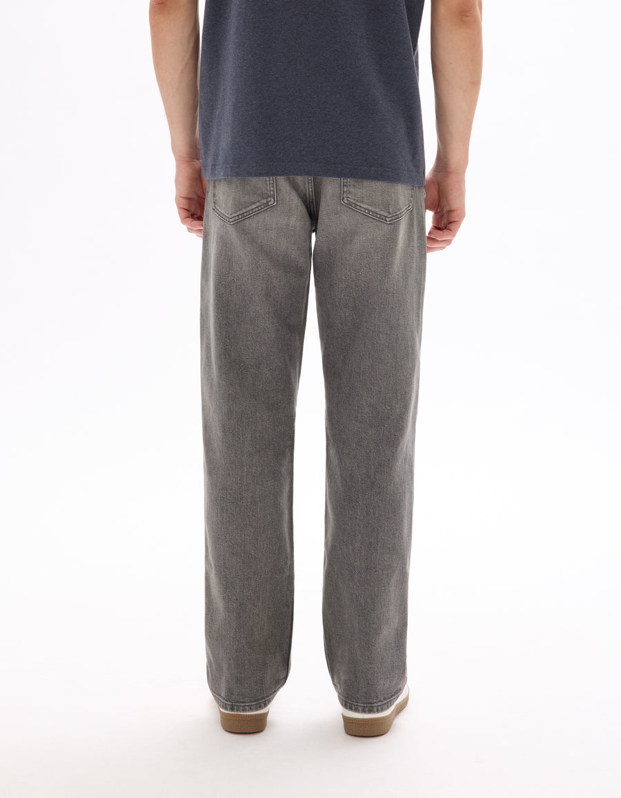 Loose Fit 100% Cotton Jeans - Grey