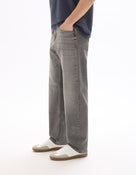Loose Fit 100% Cotton Jeans - Grey