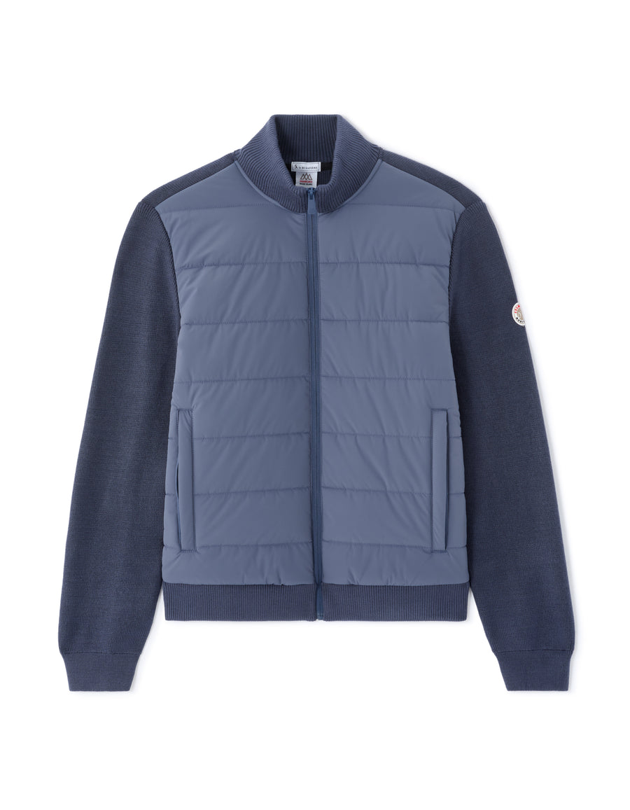 Regular Fit Polyamide Solid High Neck Jackets - Blue