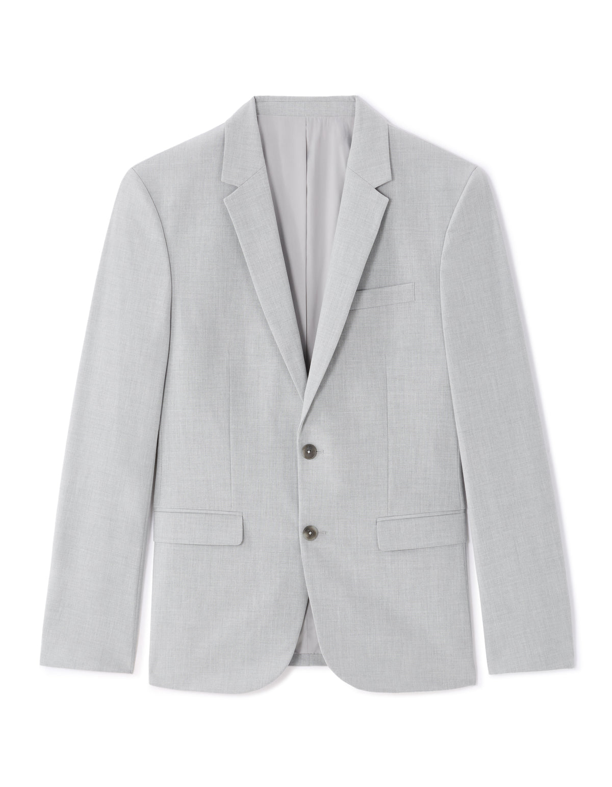 Slim Fit Poly Viscose Blazer - Light Grey