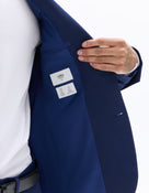 Slim Fit Poly Viscose Blazer - Blue