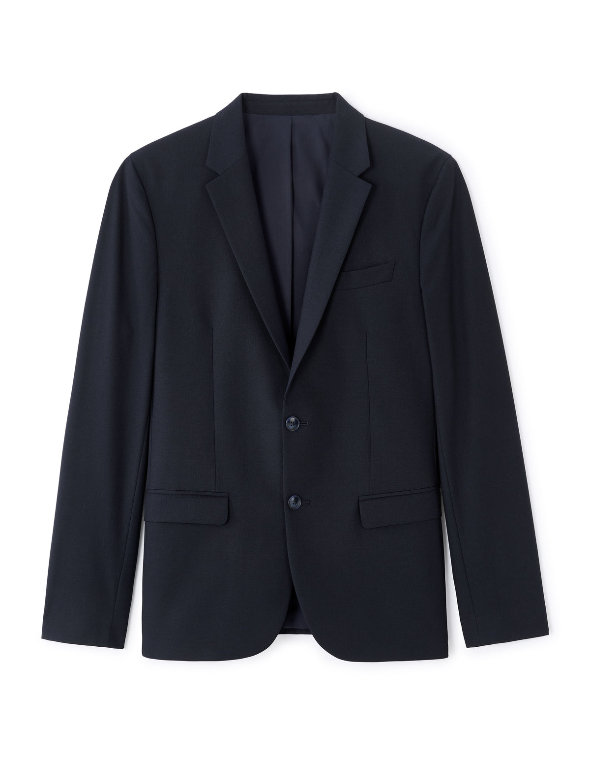 Slim Fit Poly Viscose Blazer - Navy Blue