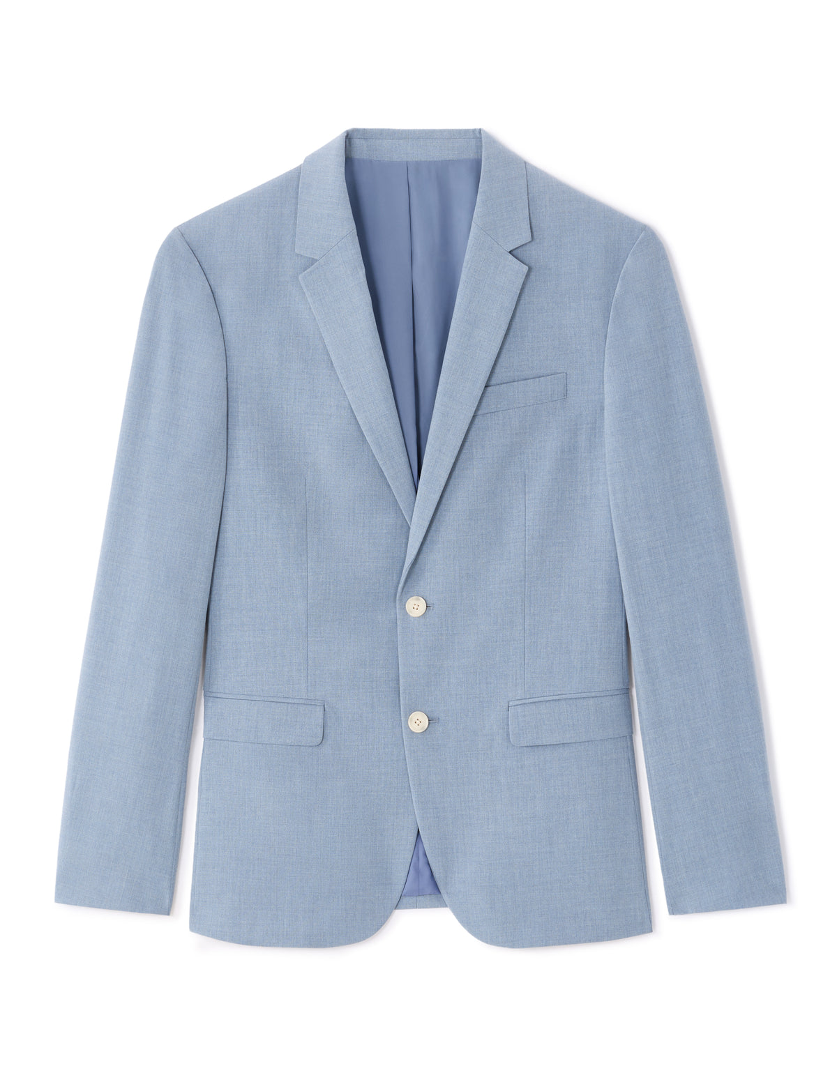Slim Fit Poly Viscose Blazer - Chambray