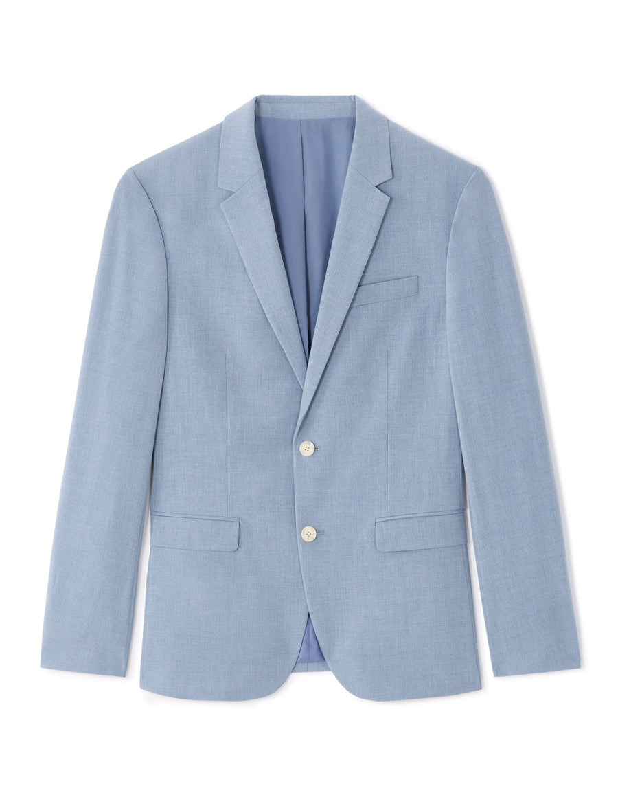 Slim Fit Poly Viscose Blazer - Chambray
