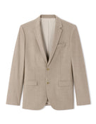Slim Fit Poly Viscose Blazer - Beige