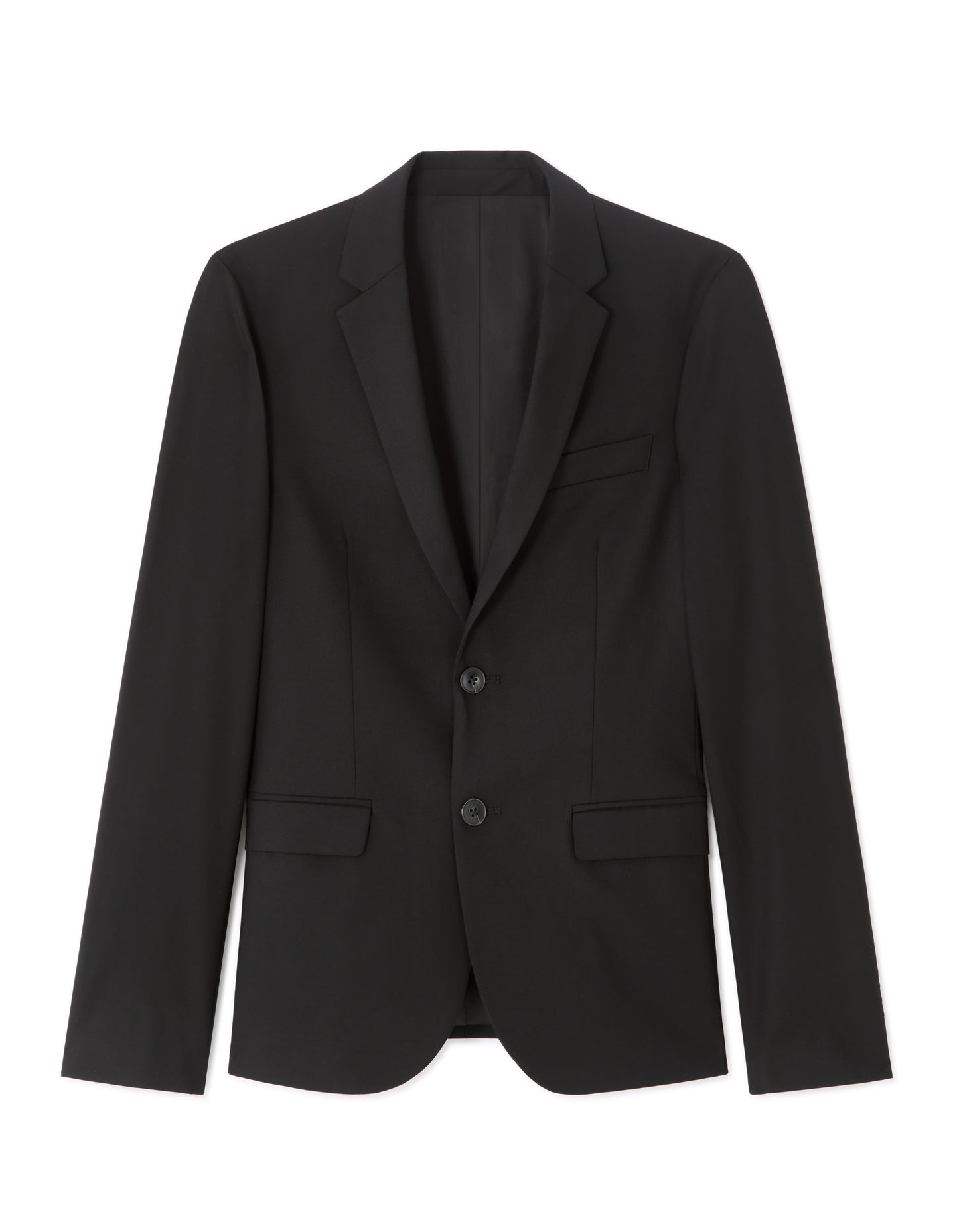 Slim Fit Poly Viscose Blazer - Black