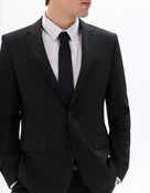 Slim Fit Poly Viscose Blazer - Black