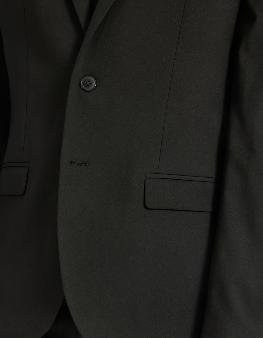 Slim Fit Poly Viscose Blazer - Black