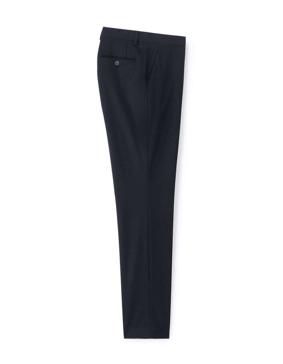 Slim Fit Poly Viscose Formal Trousers - Navy Blue