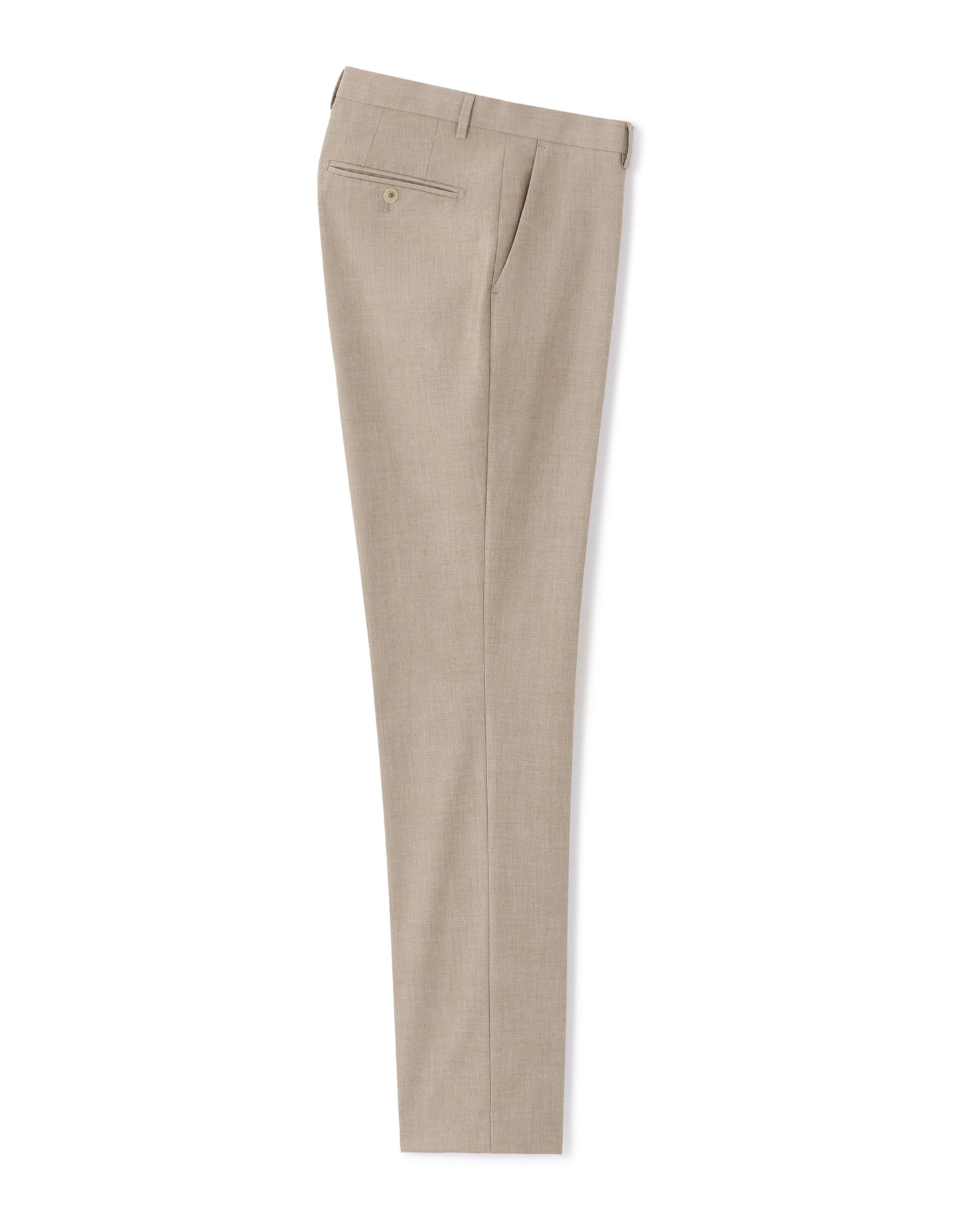 Slim Fit Poly Viscose Formal Trousers - Beige