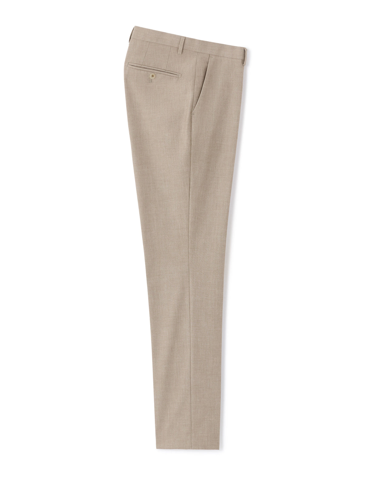 Slim Fit Poly Viscose Formal Trousers - Beige