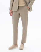 Slim Fit Poly Viscose Formal Trousers - Beige