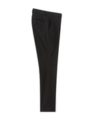 Slim Fit Poly Viscose Formal Trousers - Black