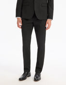 Slim Fit Poly Viscose Formal Trousers - Black