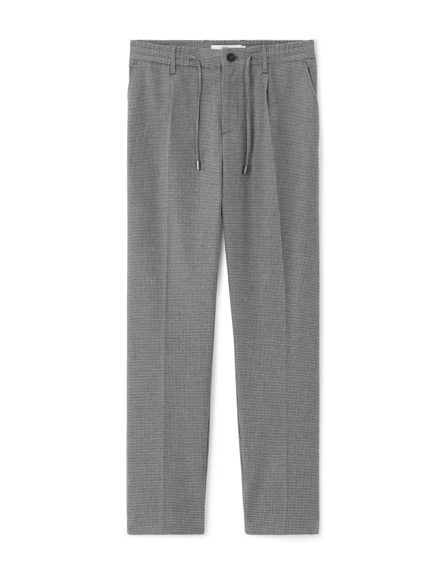 Celio Men Grey Solid Straight Fit Poly-Blend Trousers