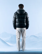 Regular Fit 100% Polyamide Solid Hooded Jackets - Black