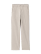 Straight Fit 100% Cotton Solid Casual Trouser - Grey
