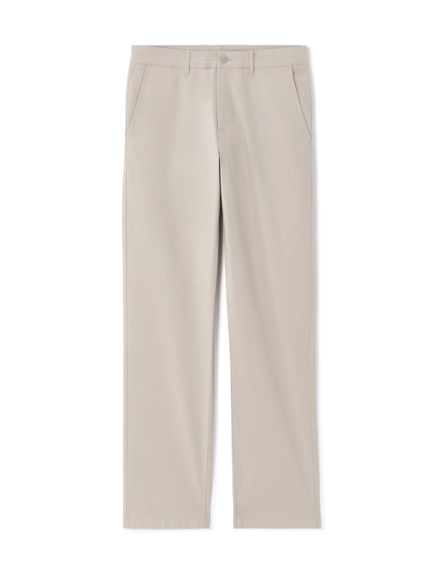 Straight Fit 100% Cotton Solid Casual Trouser - Grey