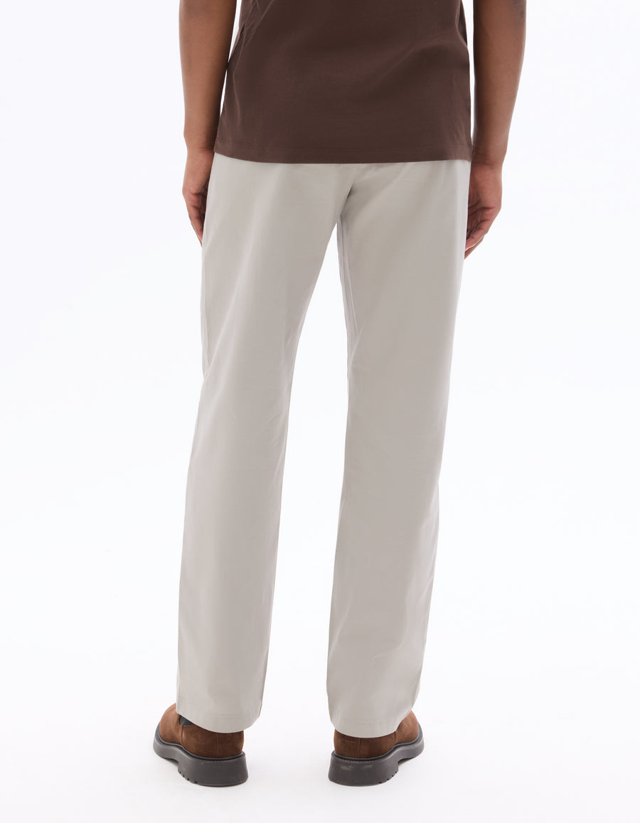 Straight Fit 100% Cotton Solid Casual Trouser - Grey