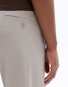 Straight Fit 100% Cotton Solid Casual Trouser - Grey