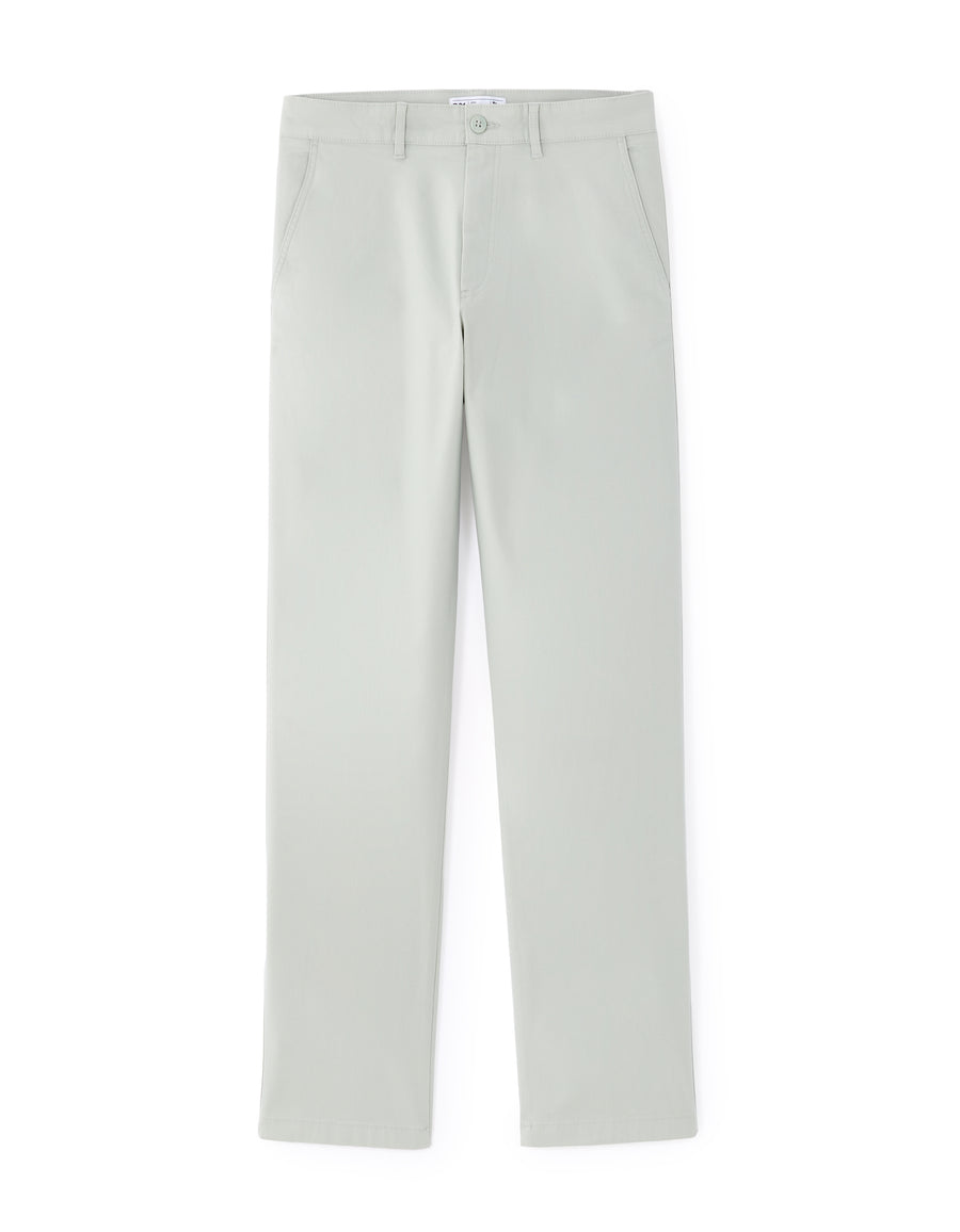 Straight Fit 100% Cotton Solid Casual Trouser - Green