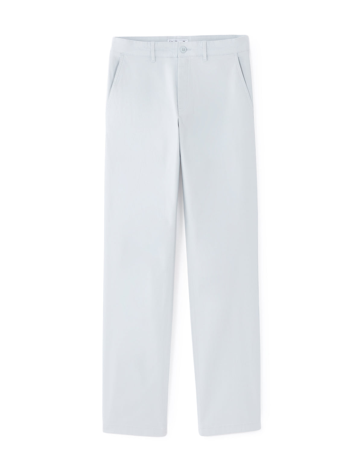 Straight Fit 100% Cotton Solid Casual Trouser - Blue