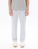 Straight Fit 100% Cotton Solid Casual Trouser - Blue