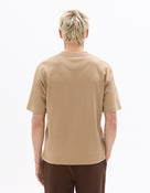 Oversized Fit 100% Cotton Crew Neck T-Shirt - Taupe Beige