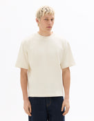 Oversized Fit 100% Cotton Crew Neck T-Shirt - Ecru
