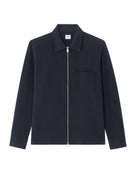 Oversized Fit Spread Collar Shirt - Navy Blue