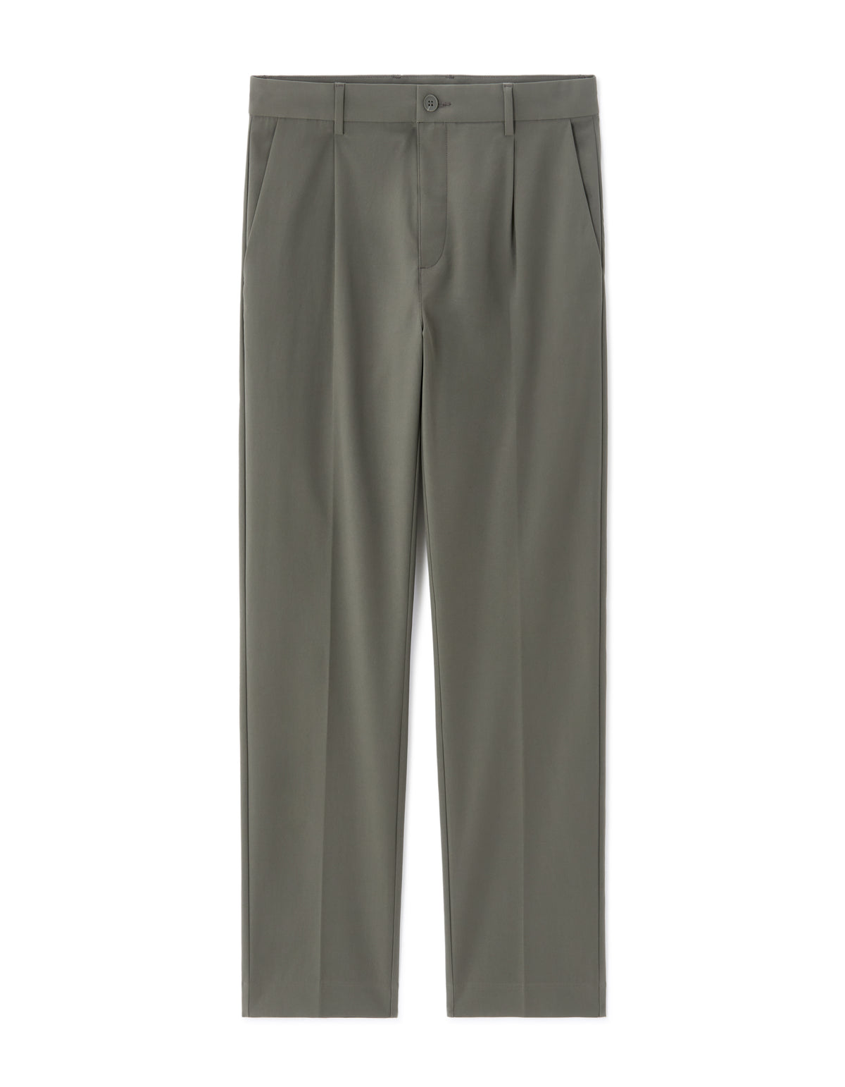 Straight Fit 100% Polyester Trousers - Grey