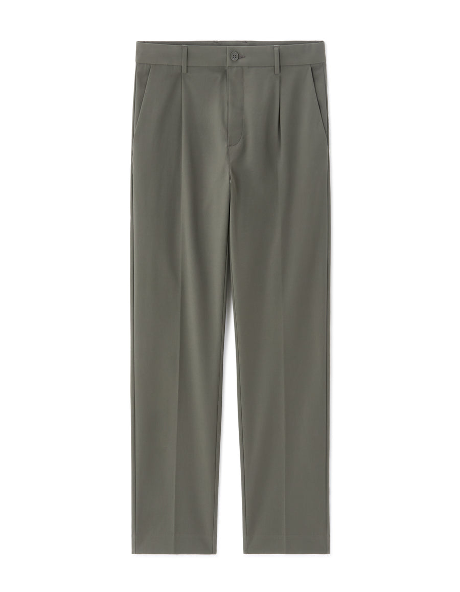 Straight Fit 100% Polyester Trousers - Grey