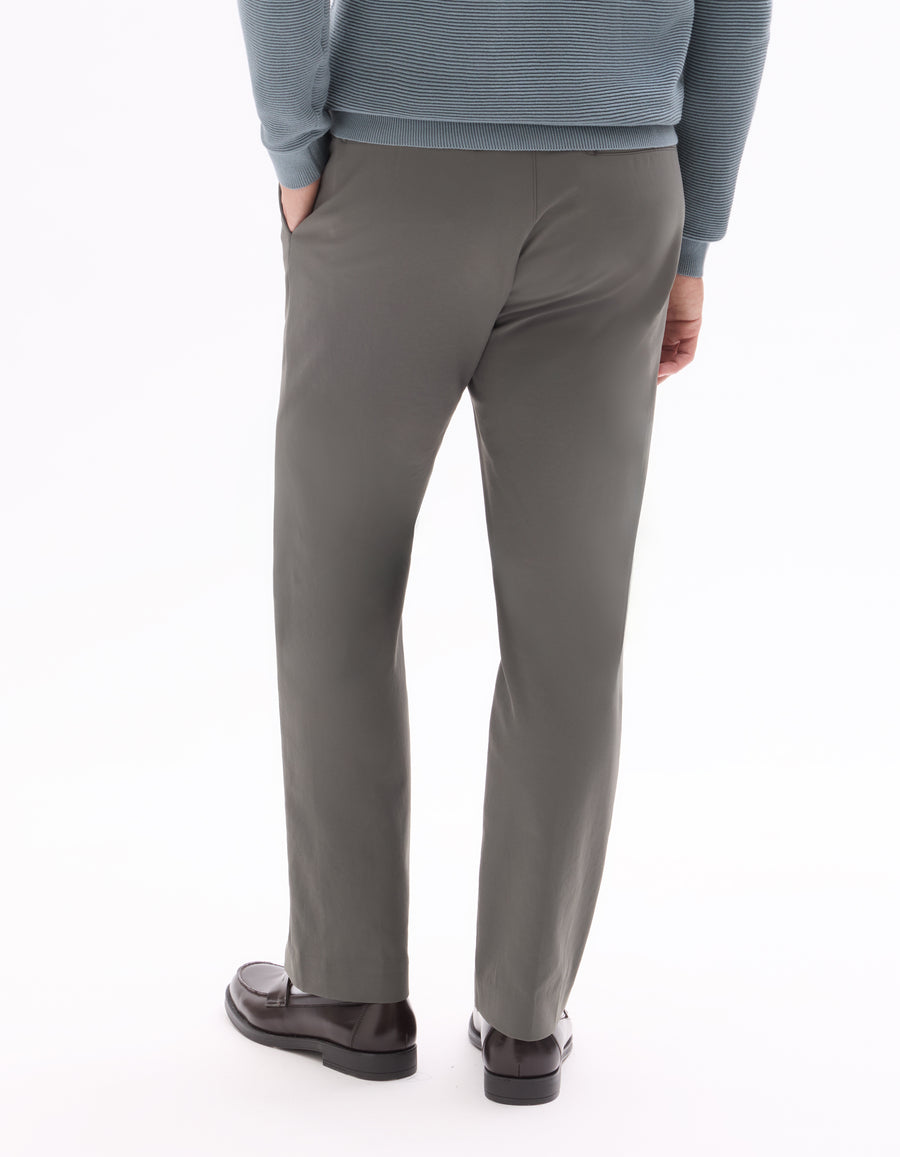 Straight Fit 100% Polyester Trousers - Grey
