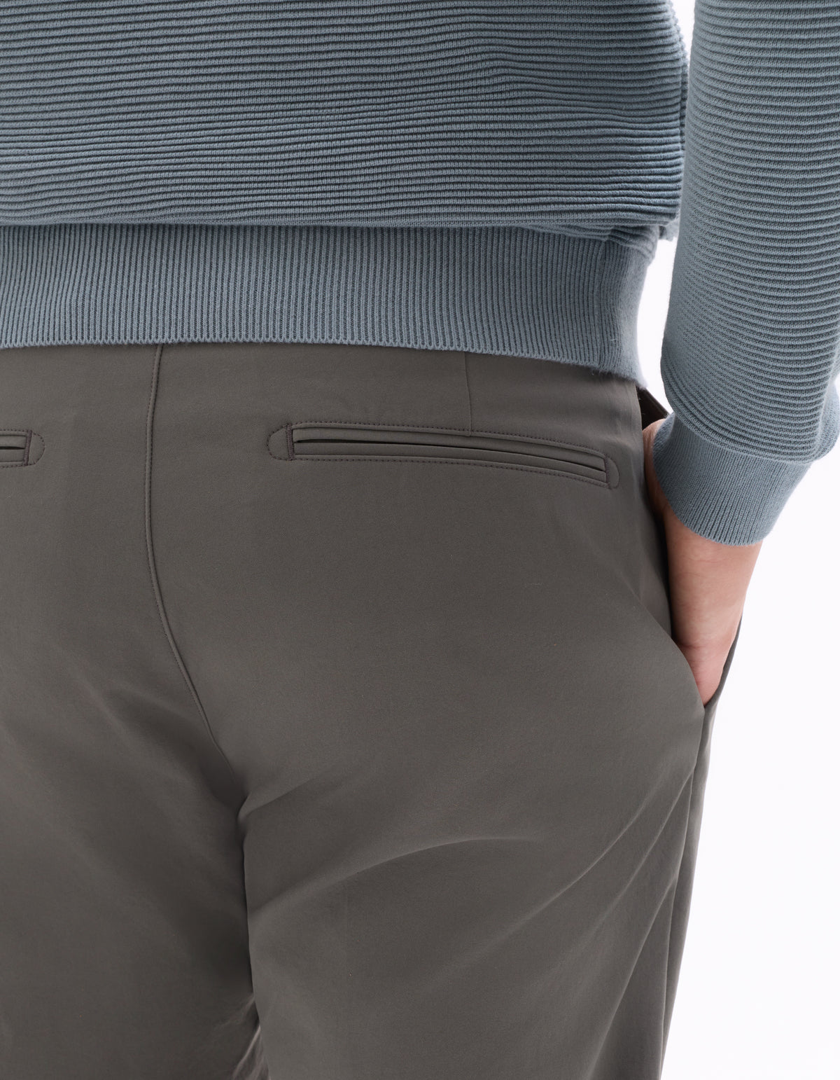 Straight Fit 100% Polyester Trousers - Grey