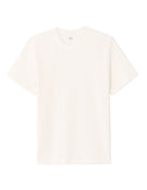 Boxy Fit Stretch Cotton Crew Neck T-Shirt - Beige