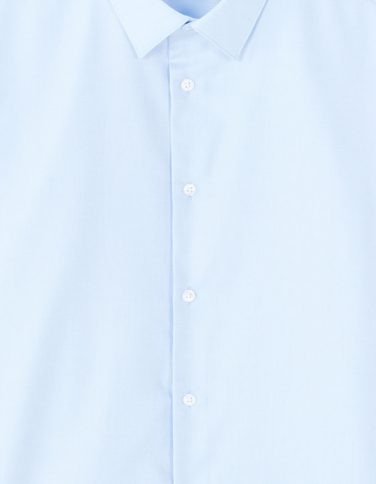 Slim Fit 100% Cotton Solid Spread Collar Shirts - Blue