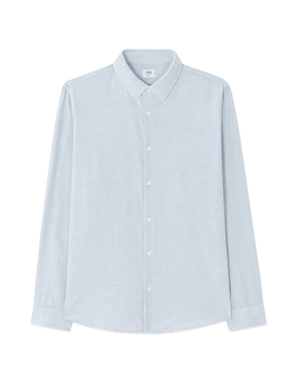 Regular Fit 100% Cotton Spread Collar Shirt - White