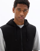 Regular Fit 100% Cotton Hooded Sweatshirt - Black