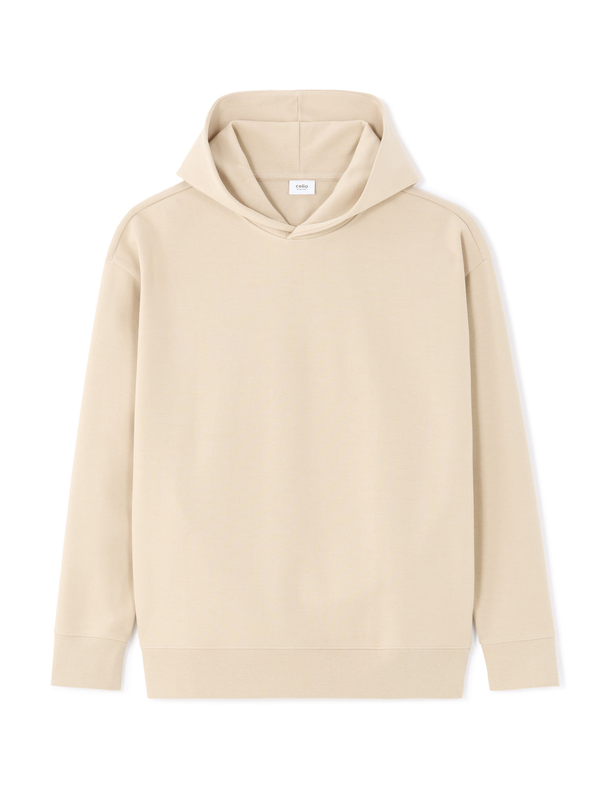 Loose Fit Poly-Cotton Solid Hooded Sweatshirts
