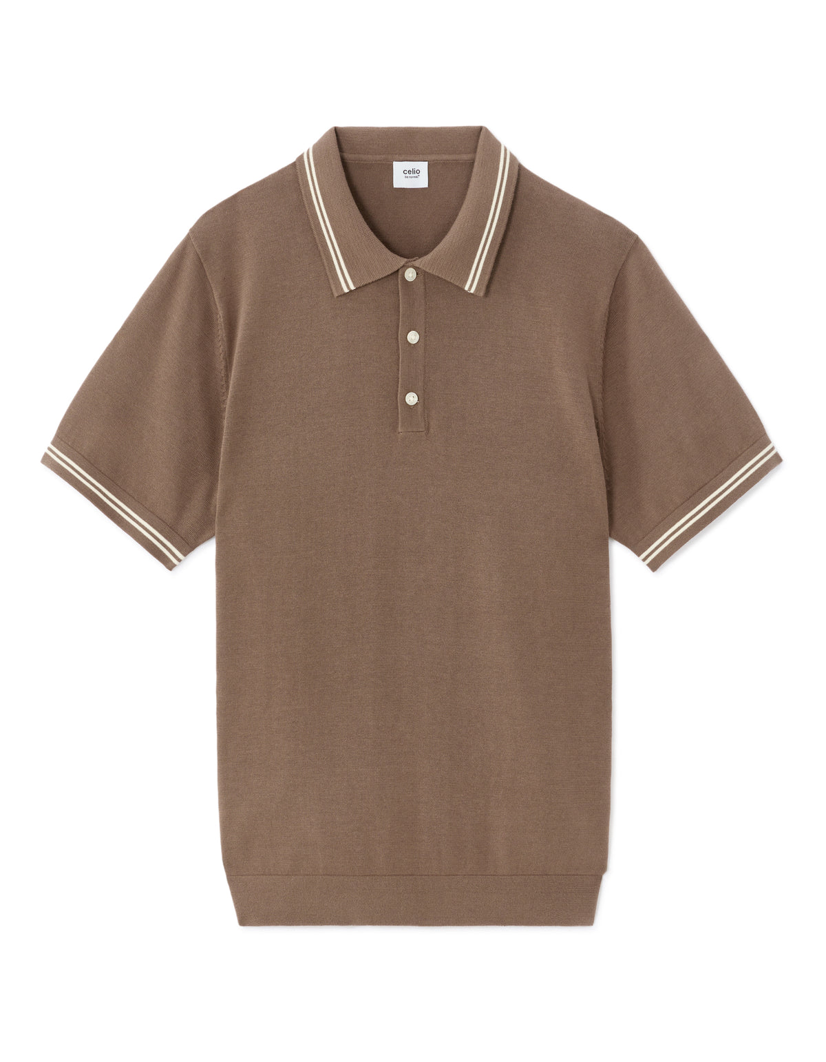 Regular Fit 100% Cotton Polo Collar T-Shirt - Grey