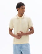 Regular Fit 100% Cotton Polo Collar T-Shirt - Beige
