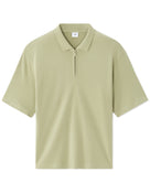 Regular Fit 100% Cotton Zip Neck T-Shirt - Green