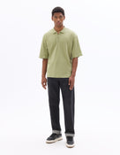 Regular Fit 100% Cotton Zip Neck T-Shirt - Green