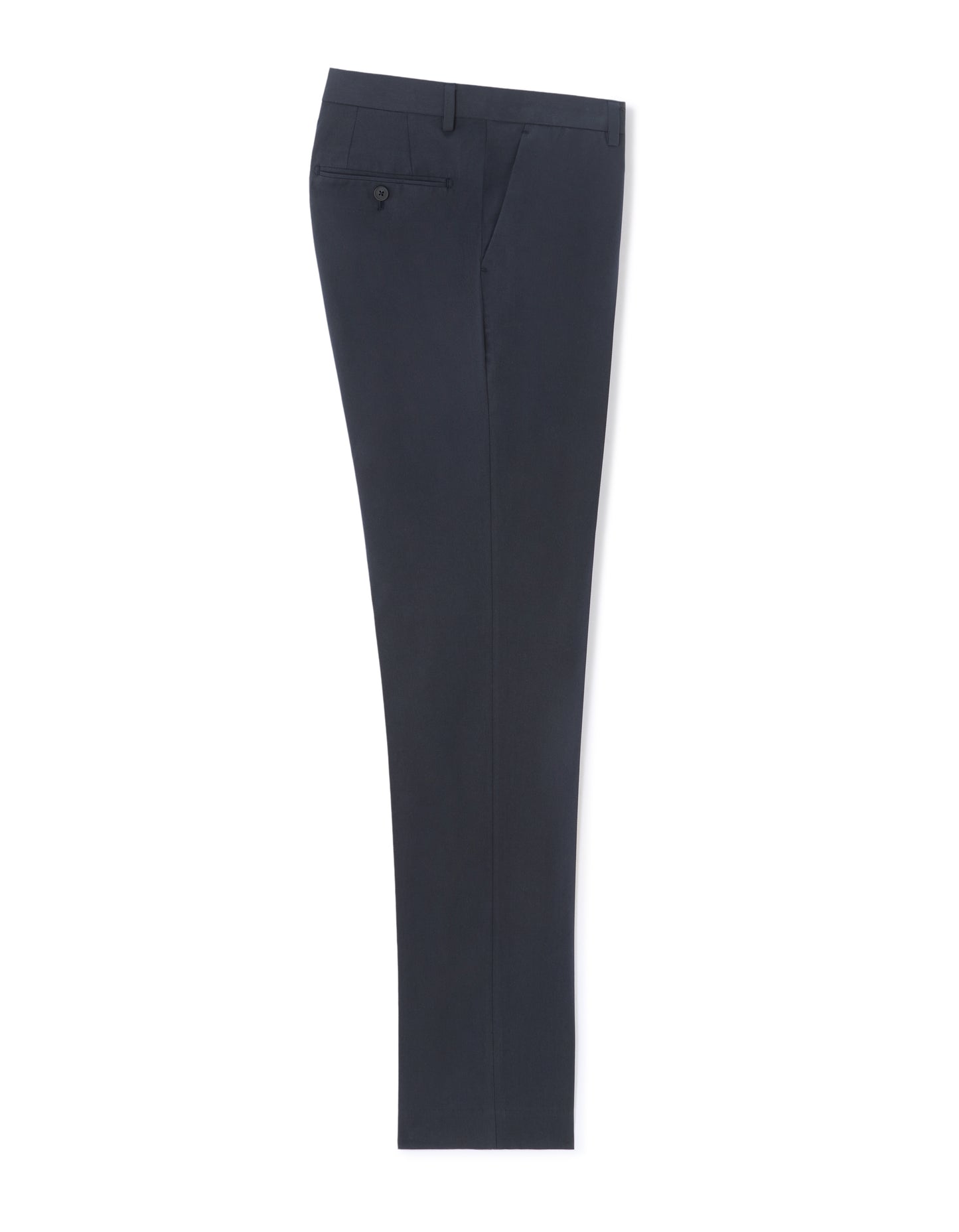 Slim Fit Cotton Formal Trousers - Navy Blue