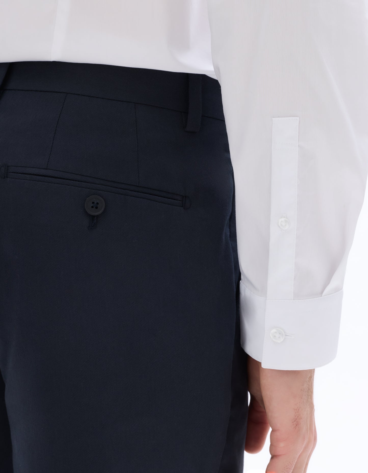 Celio Mens Navy Solid Slim Fit Cotton Formal Trouser