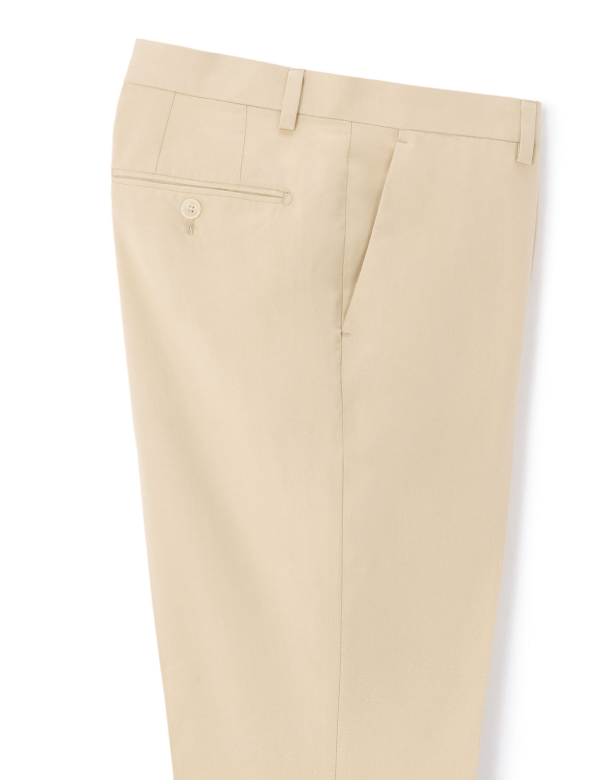 Slim Fit Cotton Formal Trousers - Beige
