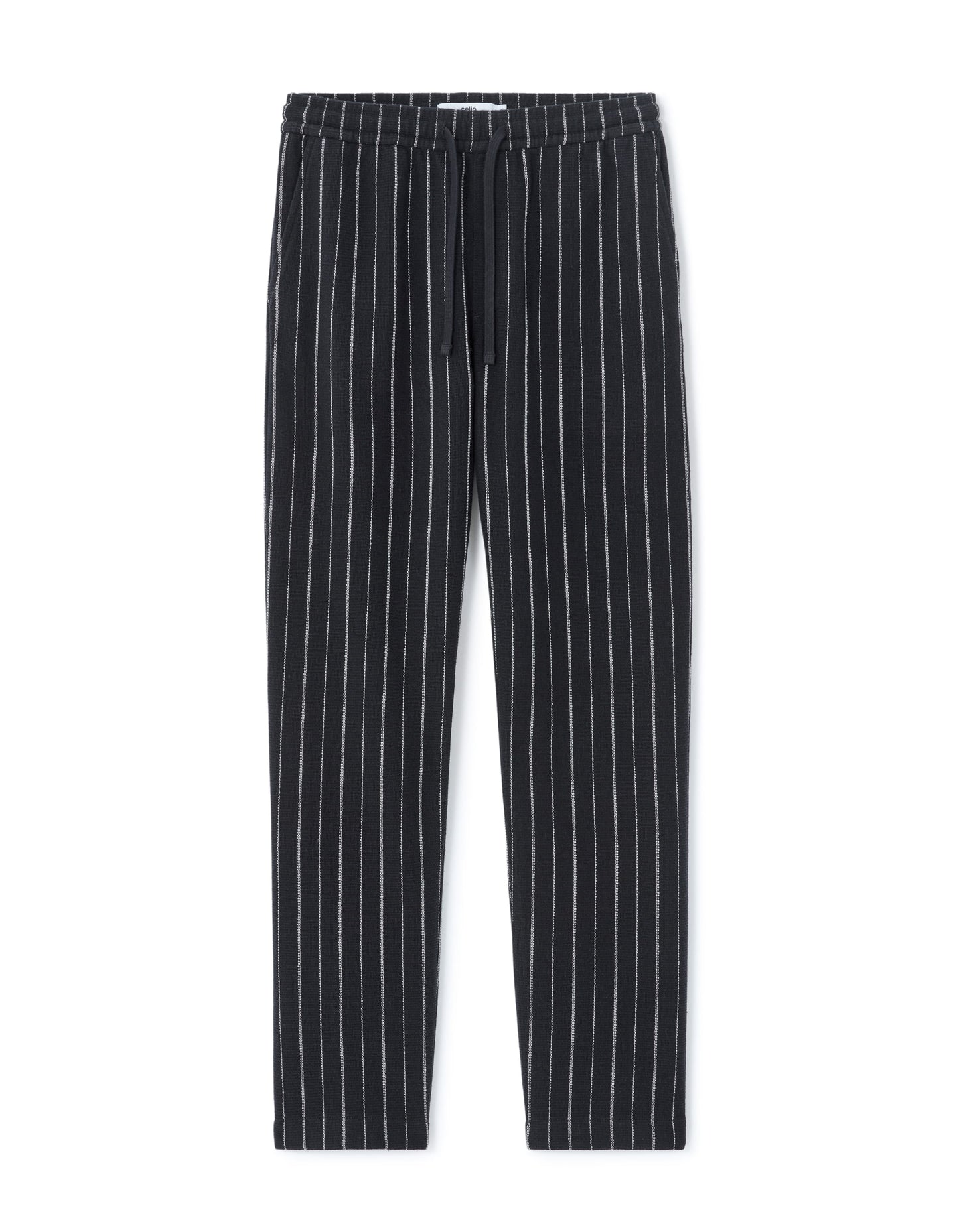 Straight Fit Polyester Casual Trousers - Navy Blue